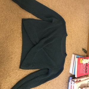 Green knit sweater